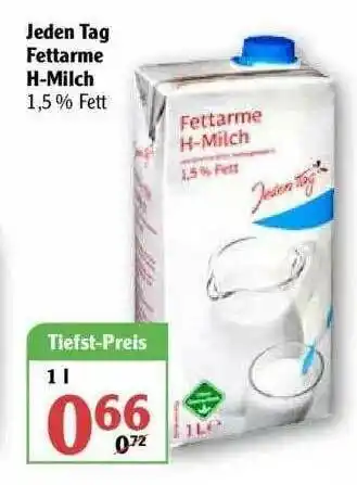 Globus Jeden Tag Fettarme H-milch Angebot