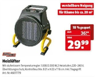 Hagebau GO/ON! Heizlüfter Angebot
