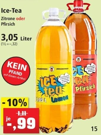 Thomas Philipps Ice-Tea Zitrone oder Pfirsich 3,05 Liter Angebot