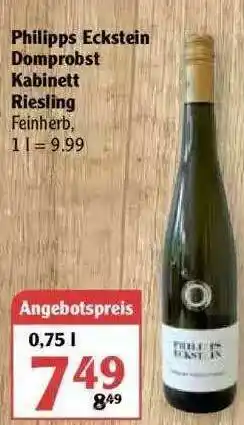 Globus Philipps Eckstein Domprobst Kabinett Riesling Angebot