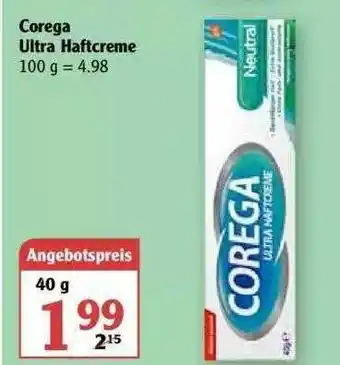 Globus Corega Ultra Haftcreme Angebot