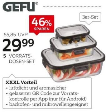 XXXLutz GEFU VORRATSDOSEN-SET Angebot