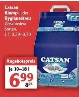 Globus Catsan Klump Oder Hygienestreu Angebot