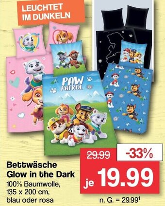 Famila Nord West Bettwäsche Glow in the Dark Angebot