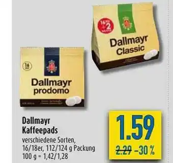 diska Dallmayr Kaffeepads Angebot