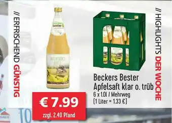 Getränkehaus Beckers Bester Apfelsaft Klar Oder Trüb Angebot