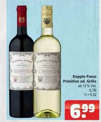 Getränkehaus Doppio Passo Primitivo Oder Grillo Angebot