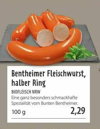 Superbiomarkt Bentheimer Fleischwurst, Halber Ring, Biofleisch Nrw Angebot