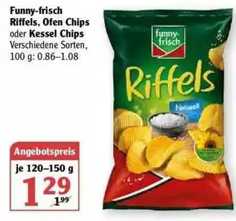 Globus Funny-frisch Riffels Ofen Chips Oder Kessel Chips Angebot