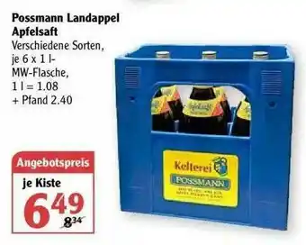 Globus Possmann Landappel Apfelsaft Angebot