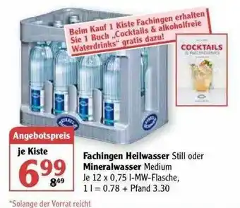 Globus Fachingen Heilwasser Mineralwasser Angebot