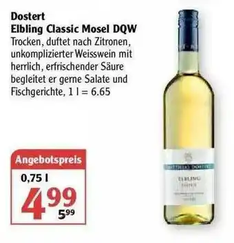 Globus Dostert Elbling Classic Mosel Dqw Angebot