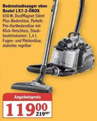 Globus Bondenstaubsauger Ohne Beutel Lx7-2-ökox Angebot