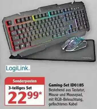 Globus Gaming-set Ido185 Logilink Angebot