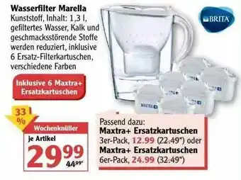 Globus Wasserfilter Marella Brita Angebot