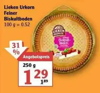 Globus Lieken Urkorn Feiner Biskuitboden Angebot