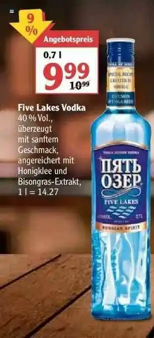 Globus Five Lakes Vodka Angebot