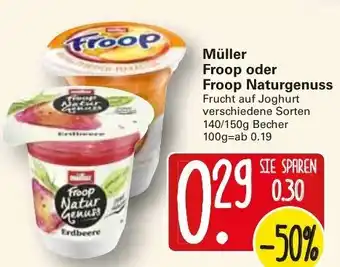 WEZ Müller Froop oder Froop Naturgenuss 140-150g Becher Angebot