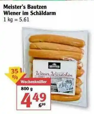 Globus Meister's Bautzen Wiener Im Schäldarm Angebot