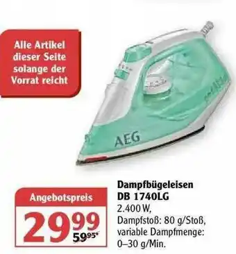 Globus Dampfbügeleisen Db 1740lg Angebot