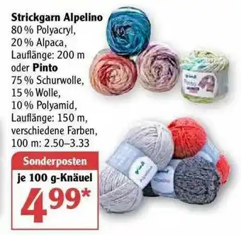 Globus Strickgarn Alpelino Angebot