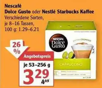 Globus Nescafé Dolce Gusto Oder Nestlé Starbucks Kaffee Angebot