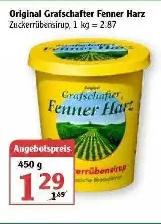 Globus Original Grafschafter Fenner Harz Angebot