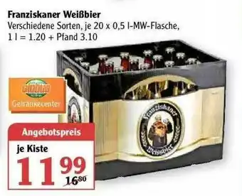 Globus Franziskaner Weißbier Angebot