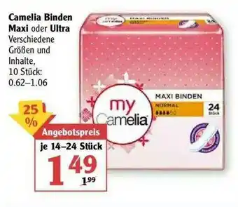 Globus Camelia Binden Maxi Oder Ultra Angebot