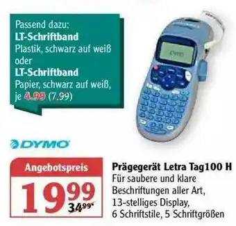 Globus Prägegerät Letra Tag 100 H Dymo Angebot