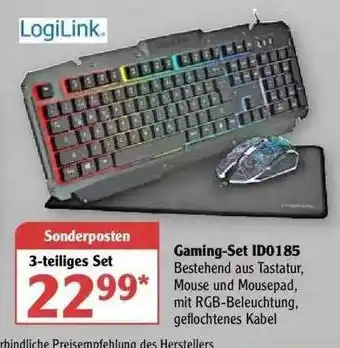 Globus Gaming-set Id0185 Logilink Angebot