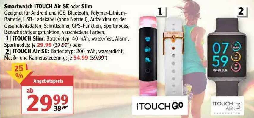 Smartwatch Itouch Air Se Oder Slim Angebot bei Globus
