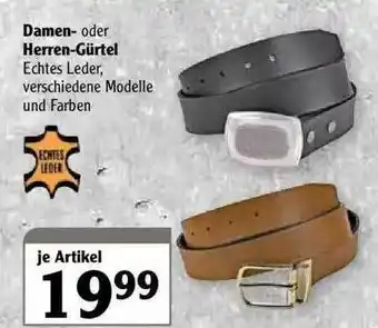 Globus Damen- Oder Herren-gürtel Angebot