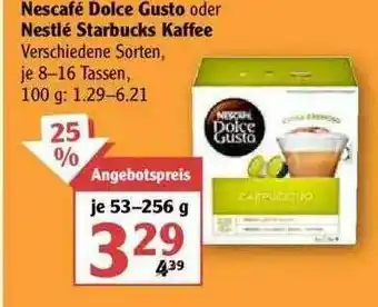 Globus Nescafé Dolce Gusto Oder Nestlé Starbucks Kaffee Angebot