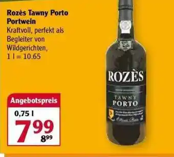 Globus Rozès Tawny Porto Portwein Angebot