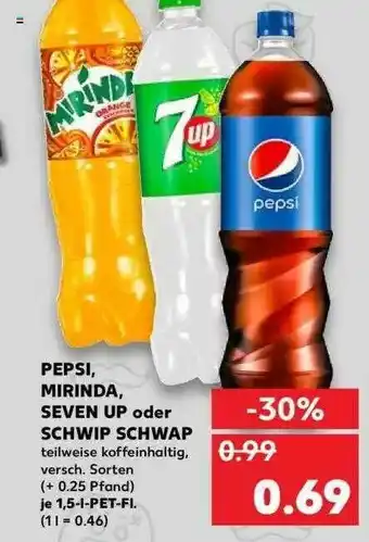 Kaufland Pepsi, Schwip-schwap, Mirinda Oder Seven Up Angebot