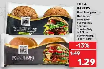 Kaufland The 4 Bakers Hamburger-brötchen Angebot