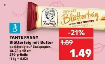 Kaufland Tante Fanny Blätterteig Mit Butter Angebot