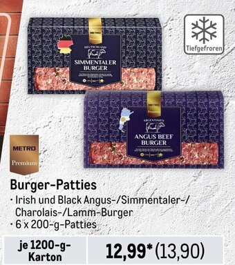 METRO METRO Premium Burger-Patties je 1200-g-Karton Angebot