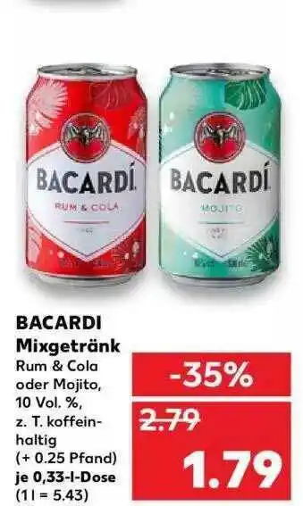 Kaufland Bacardi Mixgetränk Angebot