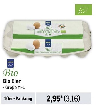 METRO METRO Chef Bio Eier Größe M-L 10er-Packung Angebot