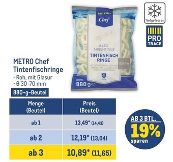 METRO METRO Chef Tintenfischringe 880-g-Beutel Angebot