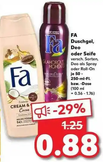 Kaufland Fa Duschgel Deo Oder Seife Angebot