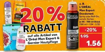 Kaufland Z. B. L'oréal Men Expert Deodorant 20% Rabatt Angebot