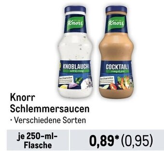 METRO Knorr Schlemmersaucen je 250-ml-Flasche Angebot