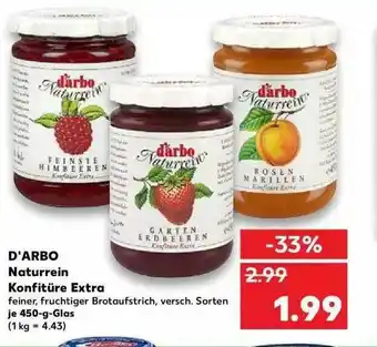 Kaufland D'arbo Naturrein Konfitüre Extra Angebot