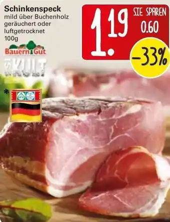 WEZ Bauern Gut Schinkenspeck 100g Angebot