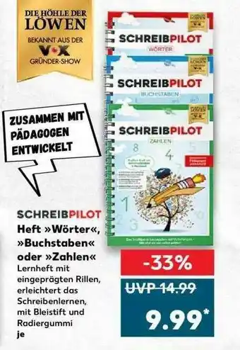 Kaufland Schreibpilot Heft „wörter”, „buchstaben” Oder „zahlen” Angebot