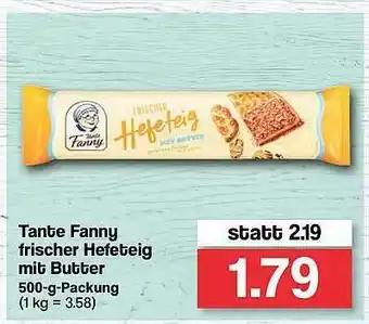 Famila Nord West Tante Fanny Frischer Hefeteig Mit Butter Angebot