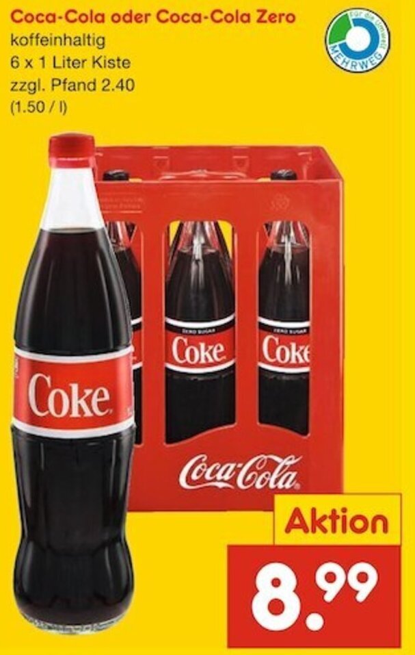 coca cola 1 liter kiste angebot diese woche